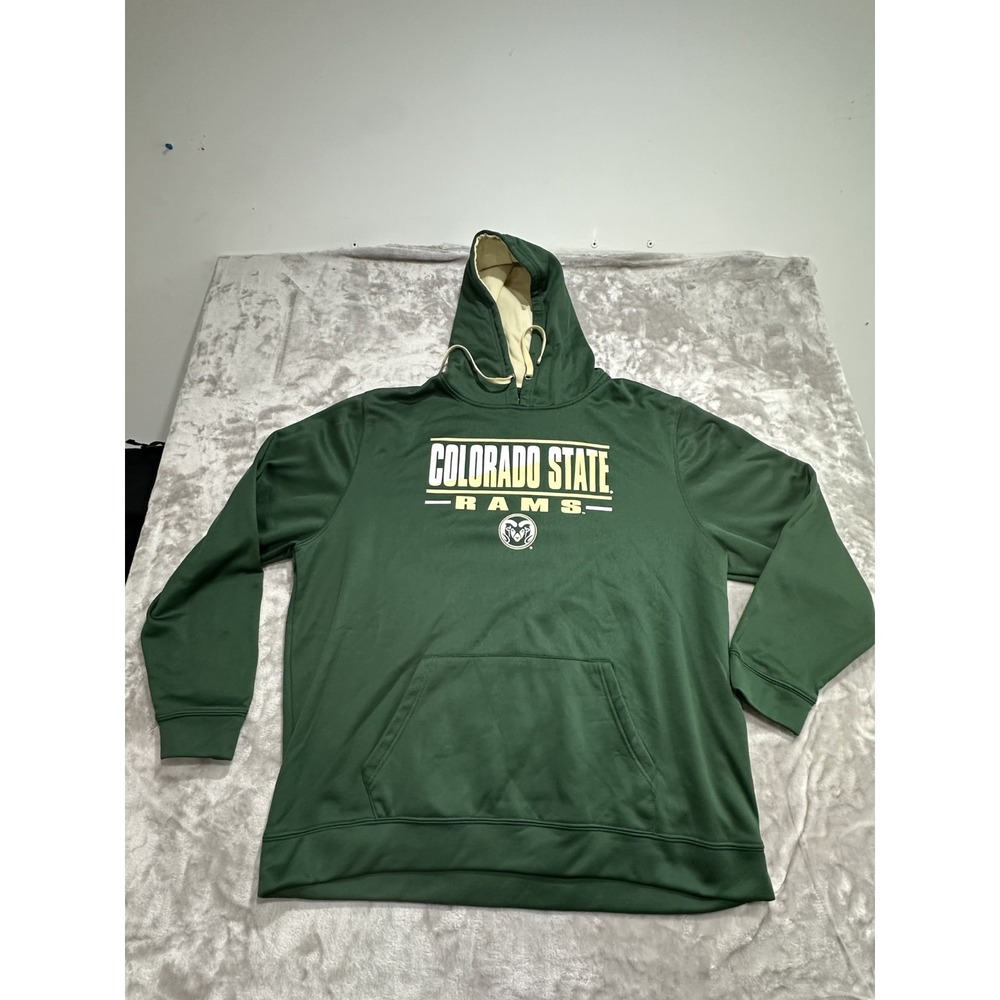 Colorado State Rames x Colosseum Hoodie Men's Size 3XL XXXL Green Drawstring NWT